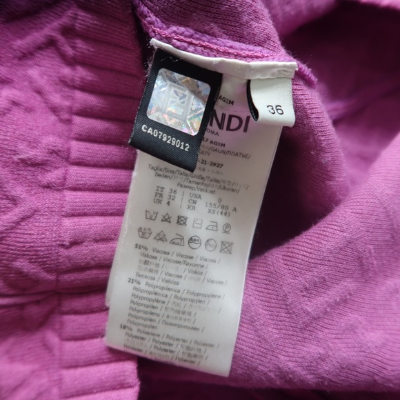 FENDI x SKIMS Embossed Short Sleeve Dress - Picture 7 of 7